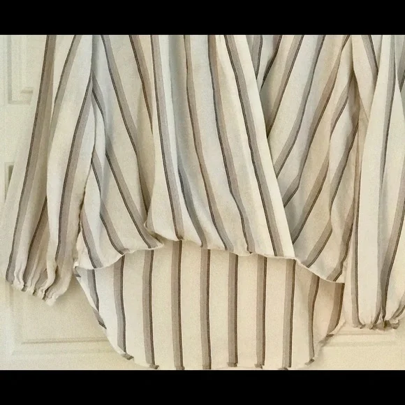 LOFT Striped Long Sleeve Blouse - Picture 3 of 8